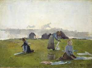 Harriet Backer - 干洗衣服时