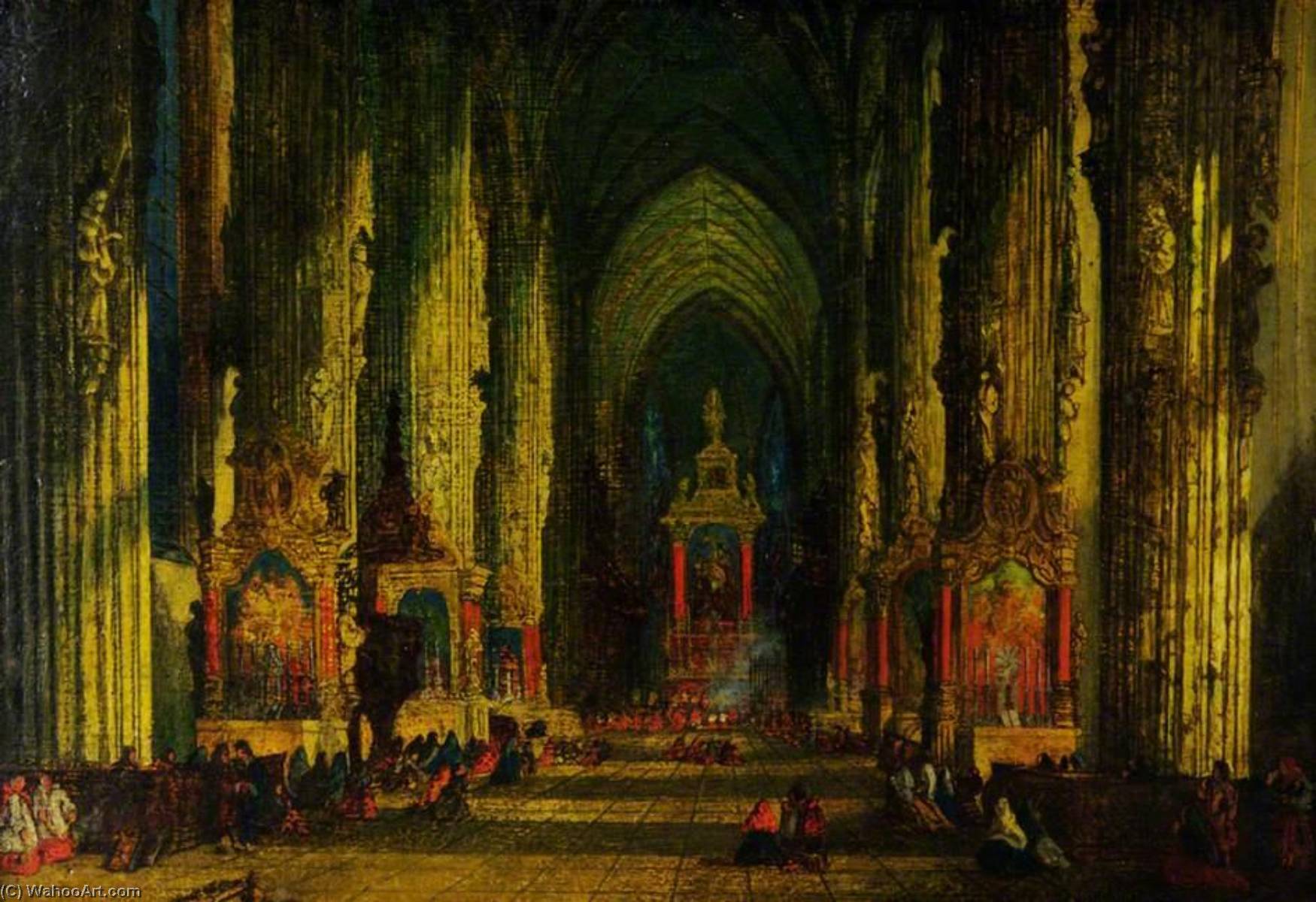 畫複製 内部圣stephen S 教会 维也纳 1859 通过david Roberts 1796 1864 United Kingdom Artsdot Com